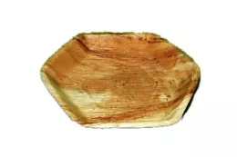 Assiette palme hexagonale 24x2.5cm (13E01)